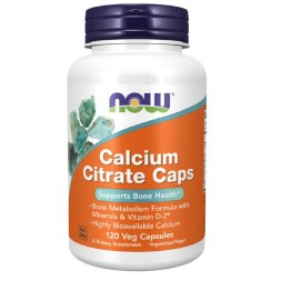 Минералы NOW Calcium Citrate Caps  (120c.)