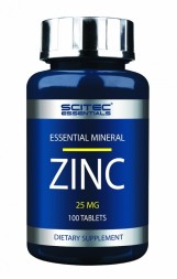 Минералы Scitec ZINC 25 мг  (100 таб)