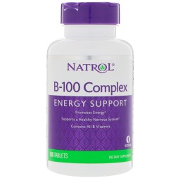 Комплексы витаминов и минералов Natrol B-100 Complex  (100 таб)