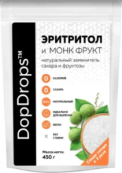 Диетическое питание DopDrops Эритритол и Монк Фрукт   (450г)