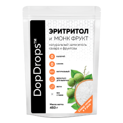 Диетическое питание DopDrops Эритритол и Монк Фрукт   (450г)