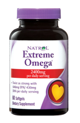 БАДы для мужчин и женщин Natrol Extreme Omega 2400 мг  (60 капс)