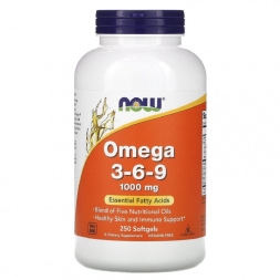 Жирные кислоты (Омега жиры) NOW Omega-3-6-9 1000 мг  (250 капс)