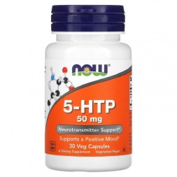 Добавки для сна NOW 5-HTP 50 мг  (30 капс)