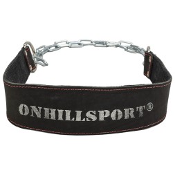 Ремни и пояса для тренировок OnhillSport Кожаный с цепью  (Array / Чёрный)